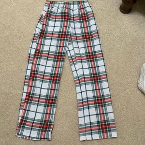 Plaid pajama pants. They are from WonderShops by Target.